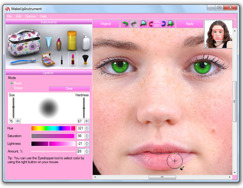 MakeUpInstrument Screenshot